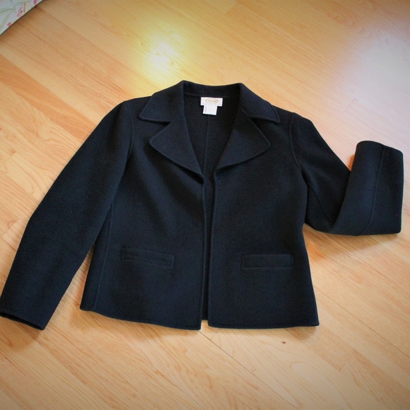 Talbots Jackets & Blazers - TALBOT'S - Black Wool Jacket - Size 4